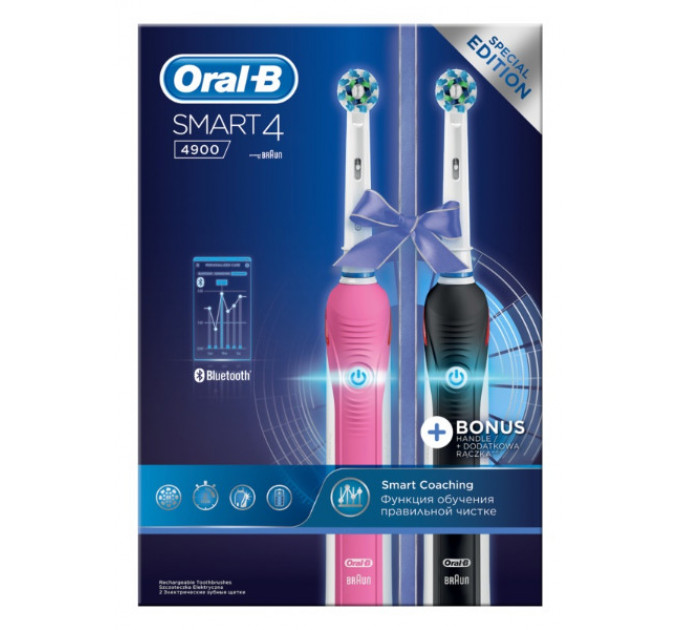 Електрична зубна щітка Oral B Smart 4 4900 (2 шт)